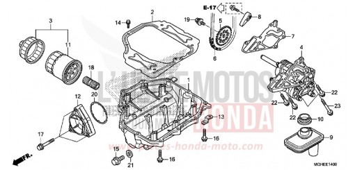 POMPE A HUILE (VFR1200X/XA/XL) VFR1200XE de 2014